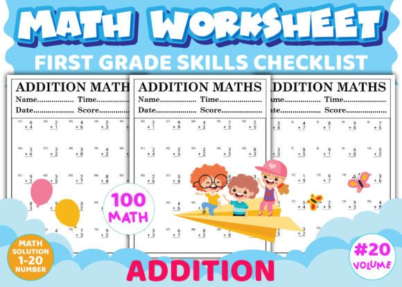 Addition Math Worksheet for Kids – KDP: A Smart Tool for Creators and Educators
