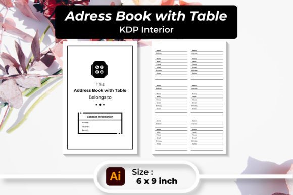 Address Book with Table KDP Interior