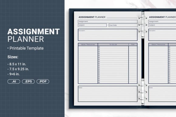 Assignment Planner Printable Template: Build Your Own Planner