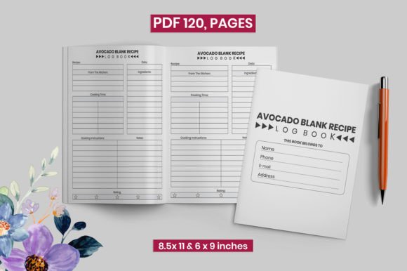 Avocado Blank Recipe Book KDP Interior for Creators