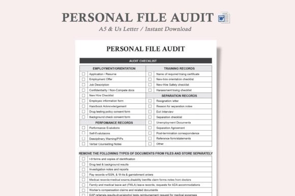 Checklist Employee File Audit: Your Guide to Proactive HR Compliance and Risk Management