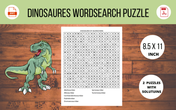 Dinosaures Wordsearch Puzzle – A Practical Tool for Learning, Fun, and Publishing