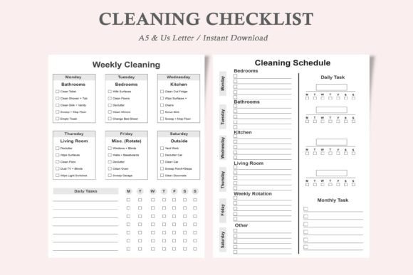 How a Cleaning Checklist and Cleaning Planner Streamline Your Home Routine