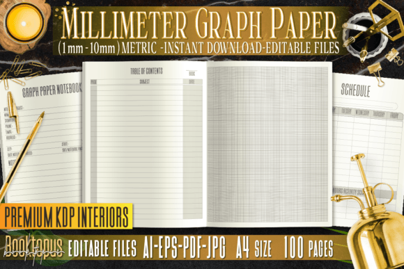KDP Millimeter Graph Paper 1mm