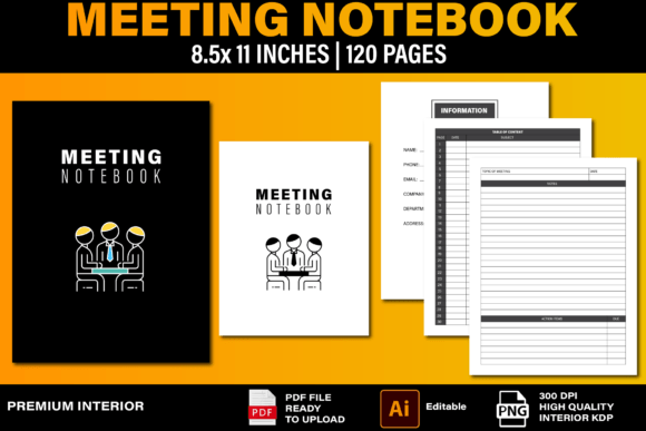Master Your Meetings with the Meeting Notebook Planner KDP Interior