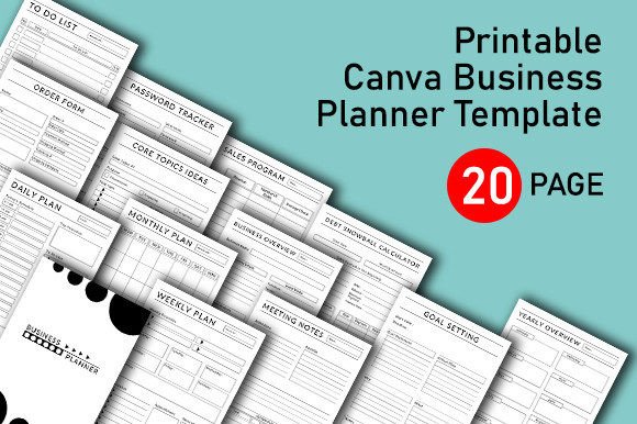 Printable Business Planner Template