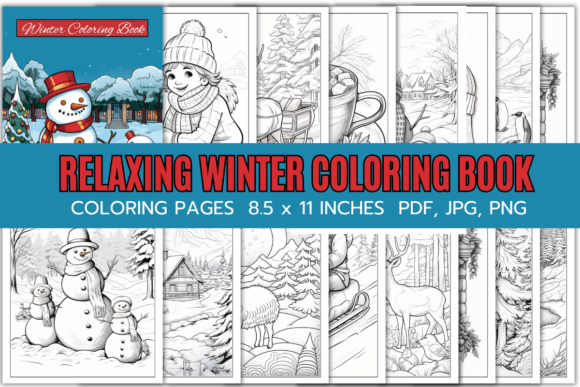 Relaxing Winter Coloring Pages