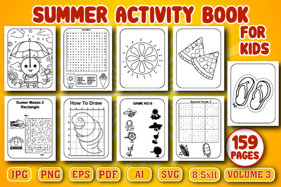 Summer Activity Book for Kids Vol. 3