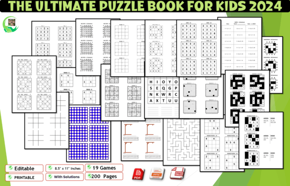 The Ultimate Puzzle Book for Kids 2024: Your All-in-One KDP Interior for a Thriving Low-Content Business