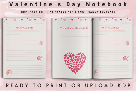 Valentine’s Day Notebook KDP Interior Guide
